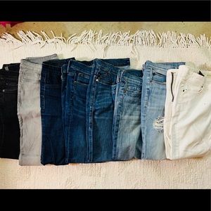 JEANS! 8 pairs total! Sizes 8-10 Different brands.